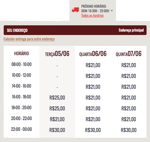 Próximo Horário